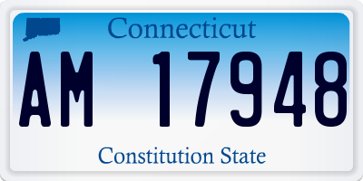 CT license plate AM17948