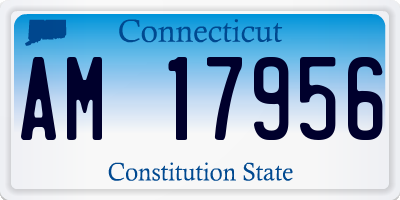 CT license plate AM17956