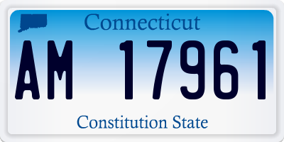 CT license plate AM17961
