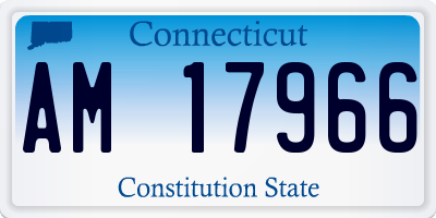 CT license plate AM17966