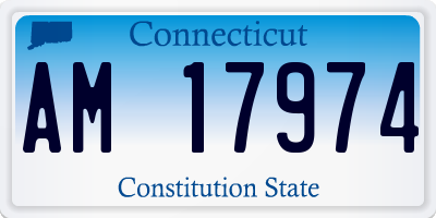 CT license plate AM17974