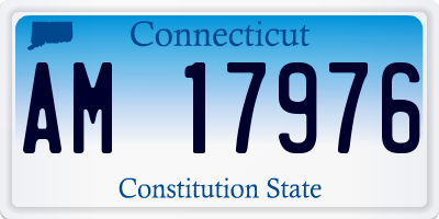 CT license plate AM17976