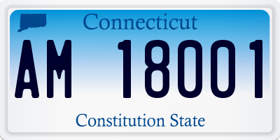CT license plate AM18001
