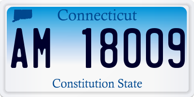 CT license plate AM18009