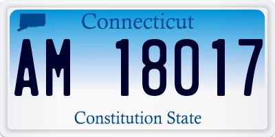 CT license plate AM18017