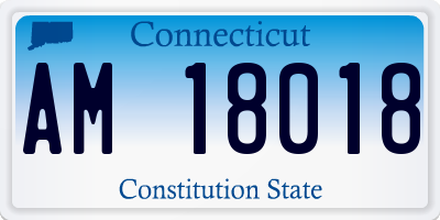 CT license plate AM18018