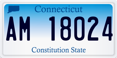 CT license plate AM18024