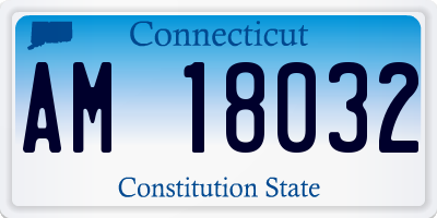 CT license plate AM18032
