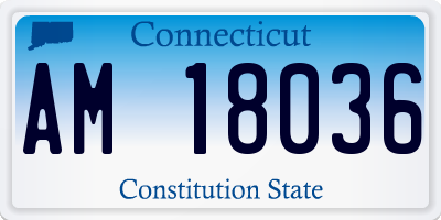 CT license plate AM18036