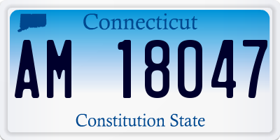 CT license plate AM18047