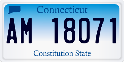 CT license plate AM18071