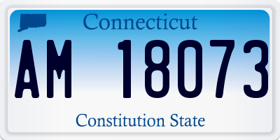 CT license plate AM18073