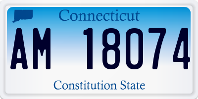 CT license plate AM18074
