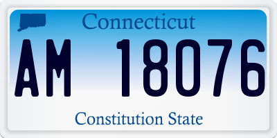 CT license plate AM18076
