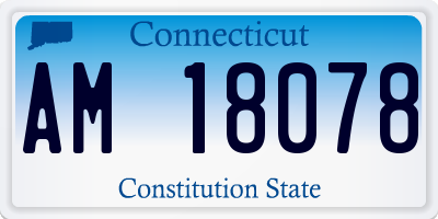 CT license plate AM18078