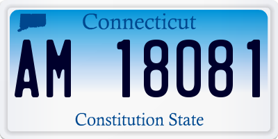 CT license plate AM18081