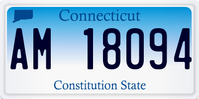 CT license plate AM18094