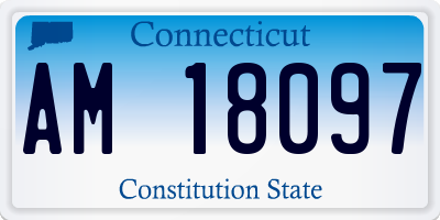 CT license plate AM18097