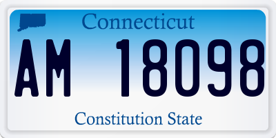 CT license plate AM18098