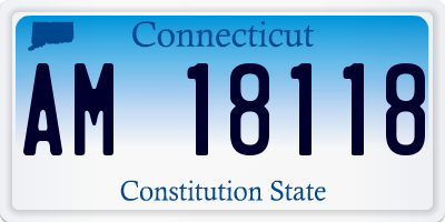 CT license plate AM18118