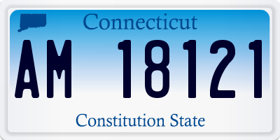 CT license plate AM18121