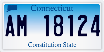CT license plate AM18124
