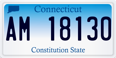 CT license plate AM18130