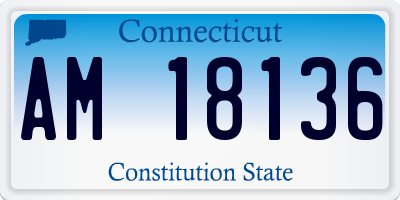CT license plate AM18136