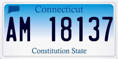 CT license plate AM18137