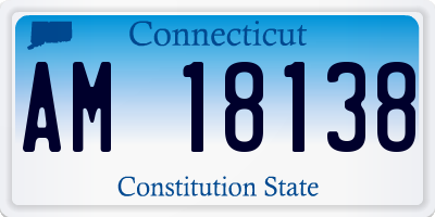 CT license plate AM18138