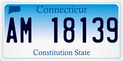CT license plate AM18139