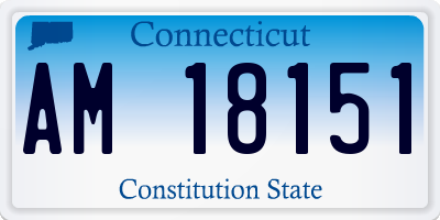 CT license plate AM18151