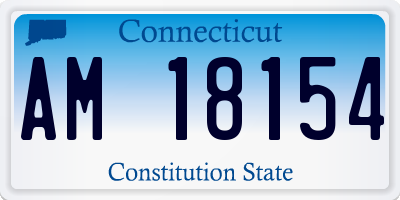 CT license plate AM18154