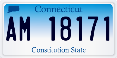 CT license plate AM18171