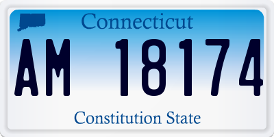 CT license plate AM18174