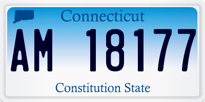CT license plate AM18177