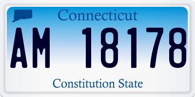 CT license plate AM18178
