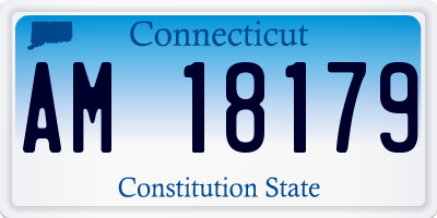 CT license plate AM18179