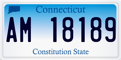 CT license plate AM18189