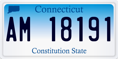 CT license plate AM18191