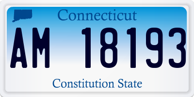 CT license plate AM18193