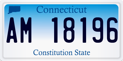 CT license plate AM18196