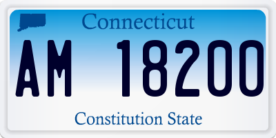 CT license plate AM18200