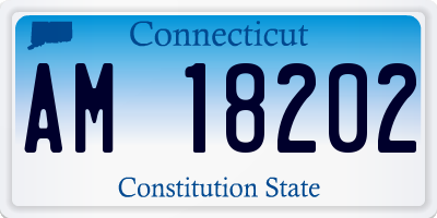 CT license plate AM18202