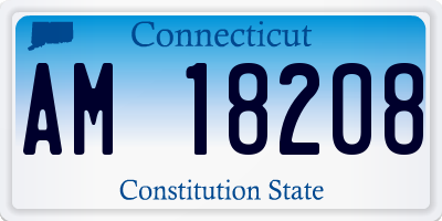 CT license plate AM18208