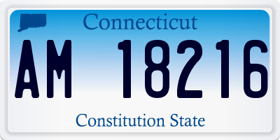 CT license plate AM18216