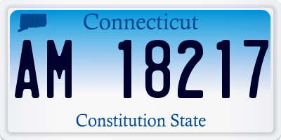 CT license plate AM18217