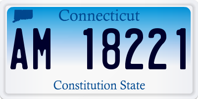 CT license plate AM18221