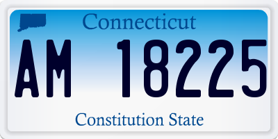 CT license plate AM18225