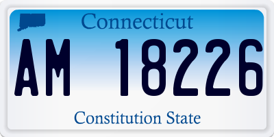 CT license plate AM18226